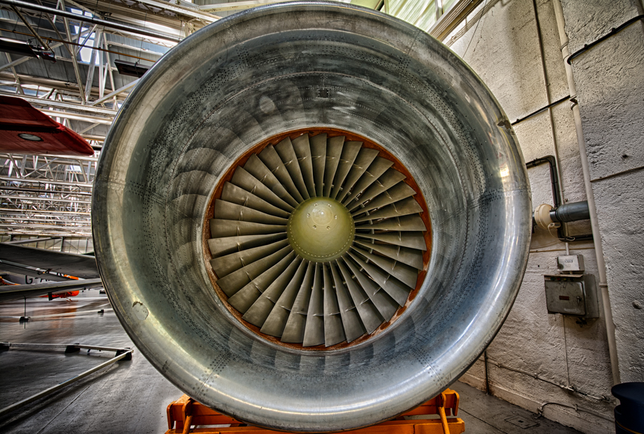  Rolls-Royce RB211 turbofan engine on display at Royal Air Force Museum Cosford.